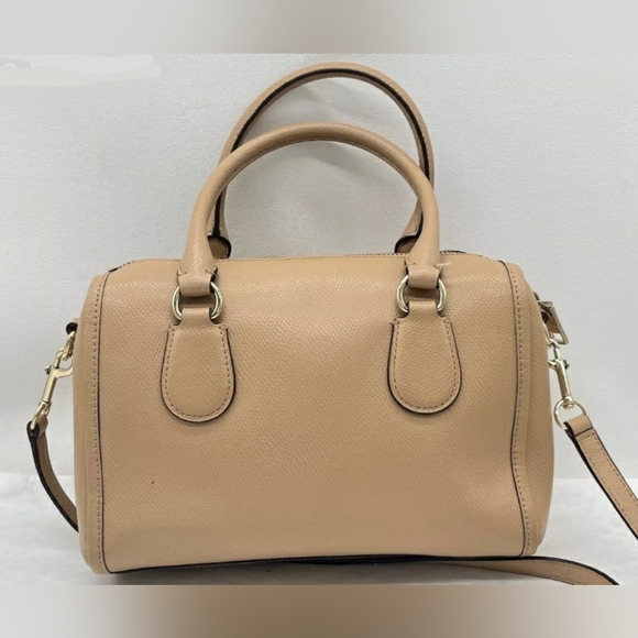 Coach Designer Tan Bennett Crossgrain Leather Crossbody Purse Handbag - Picture 4 of 10